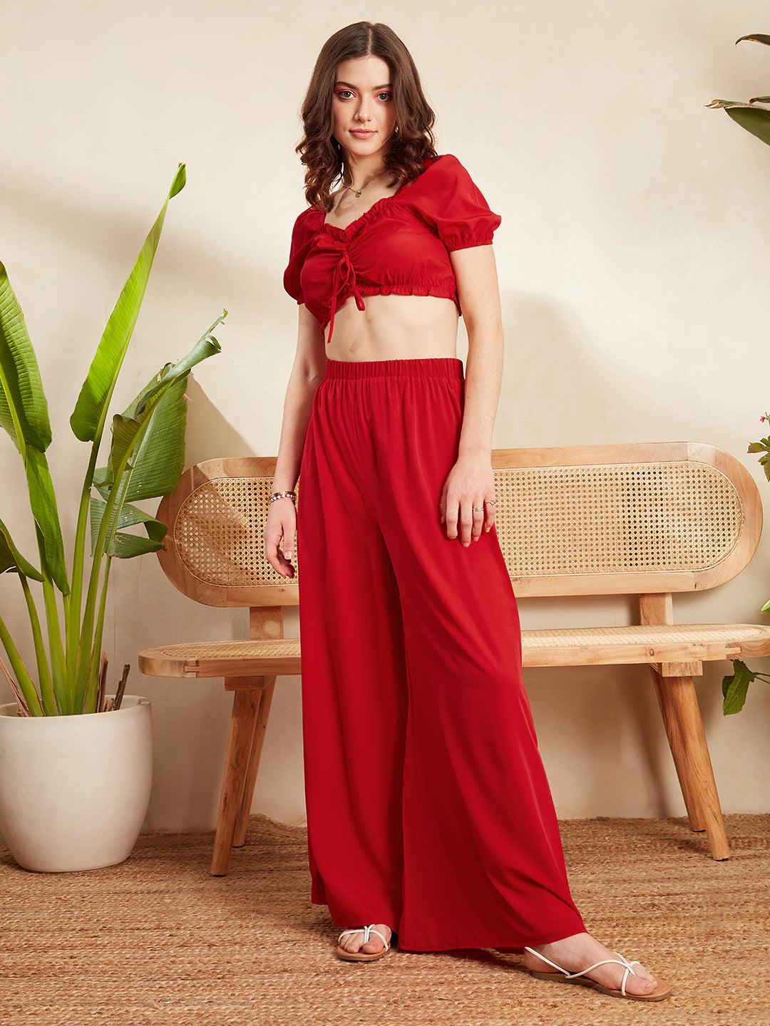 Buy High Waist Trousers, Wide Leg Pants, Red Wide Leg Pants, Palazzo Pants  for Women, Women Pants With Pockets, Office Pants Women, Elegant Pant  Online in India - Etsy