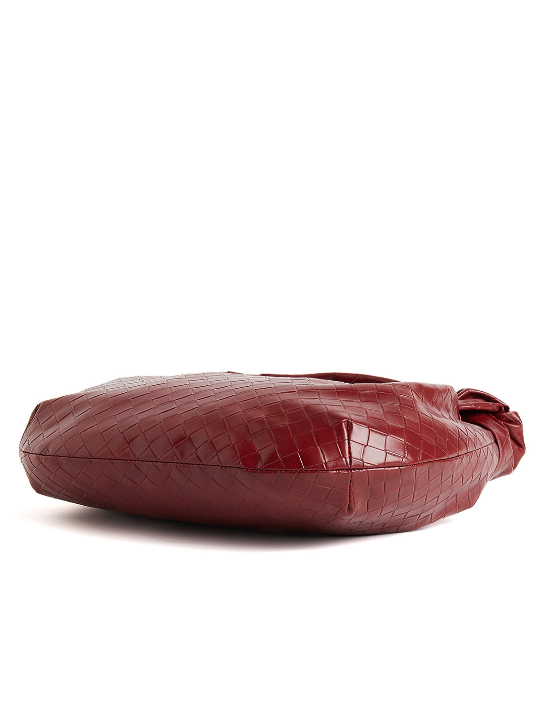 Red Via Spiga Leather Shoulder Hand Bag Purse Silver Hardware | eBay